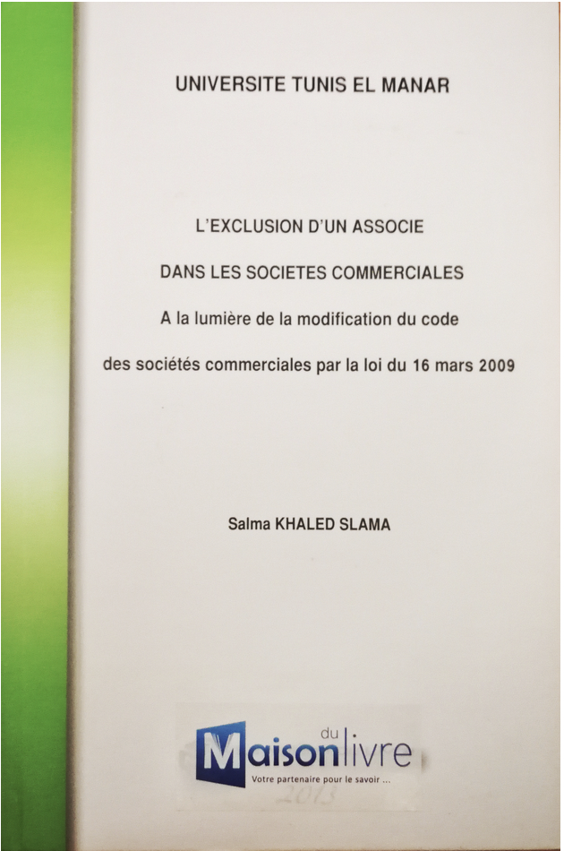 L'exclusion de l'associé